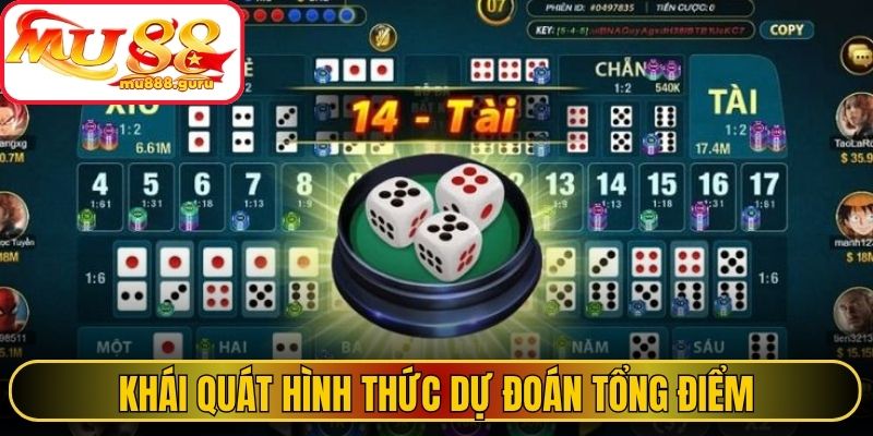 Khái quát hình thức dự đoán tổng điểm tài xỉu online 